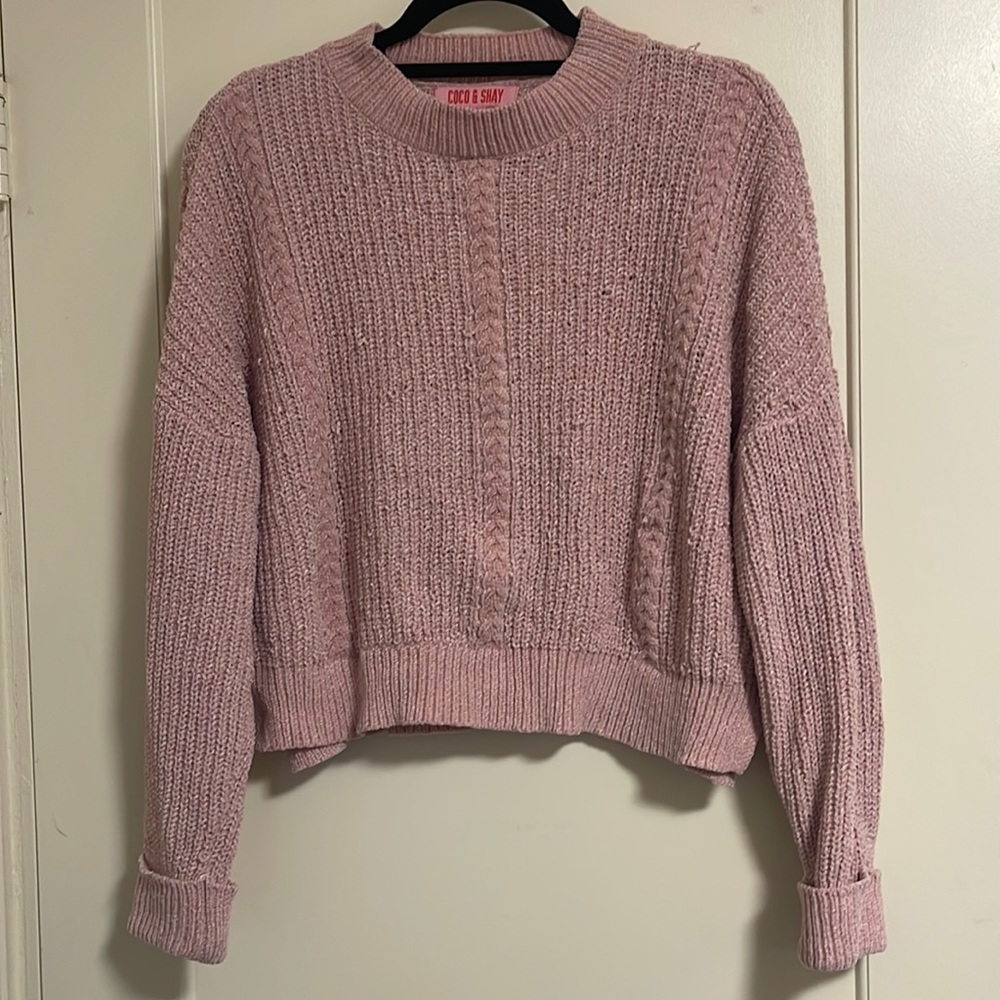 Coco & Shay crop knit sweater